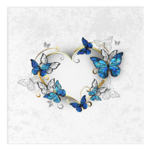 Jewelry Heart with Butterflies Morpho Acrylic Print