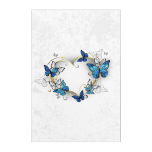 Jewelry Heart with Butterflies Morpho Acrylic Print