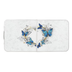 Jewelry Heart with Butterflies Morpho Beer Pong Table