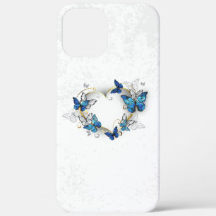 Jewelry Heart with Butterflies Morpho iPhone 12 Pro Max Case