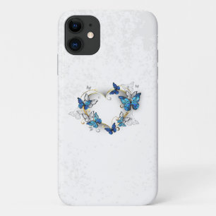 Jewelry Heart with Butterflies Morpho iPhone 11 Case