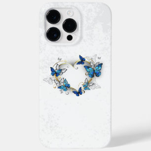 Jewelry Heart with Butterflies Morpho Case-Mate iPhone 14 Pro Max Case