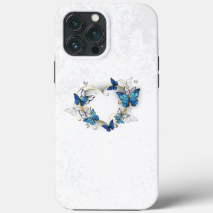 Jewelry Heart with Butterflies Morpho iPhone 13 Pro Max Case