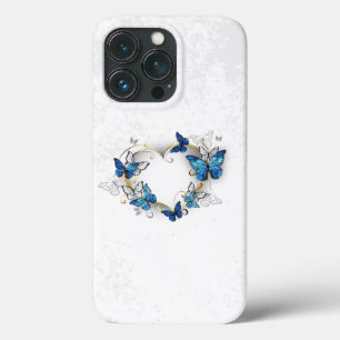 Jewelry Heart with Butterflies Morpho iPhone 13 Pro Case