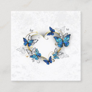 Jewelry Heart with Butterflies Morpho Discount Card