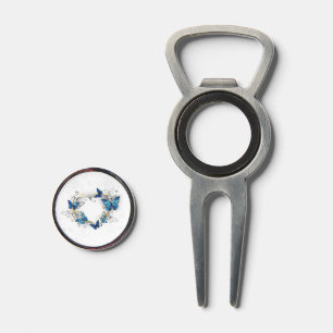 Jewelry Heart with Butterflies Morpho Divot Tool