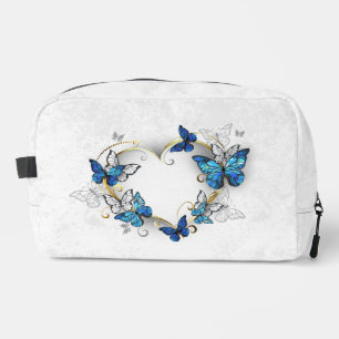 Jewelry Heart with Butterflies Morpho Dopp Kit