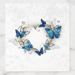 Jewelry Heart with Butterflies Morpho Envelope Liner