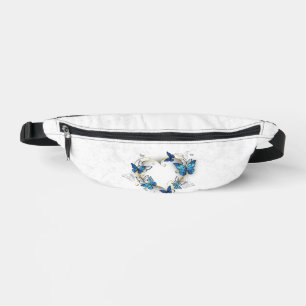 Jewelry Heart with Butterflies Morpho Fanny Pack