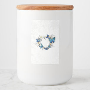Jewelry Heart with Butterflies Morpho Food Label