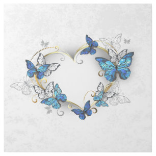 Jewelry Heart with Butterflies Morpho Gallery Wrap