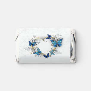 Jewelry Heart with Butterflies Morpho Hershey's Miniatures