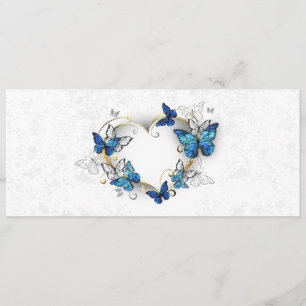 Jewelry Heart with Butterflies Morpho Menu