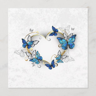 Jewelry Heart with Butterflies Morpho Menu
