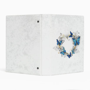 Jewelry Heart with Butterflies Morpho Mini Binder