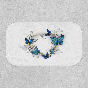 Jewelry Heart with Butterflies Morpho Patch
