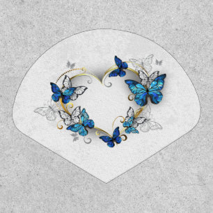 Jewelry Heart with Butterflies Morpho Patch