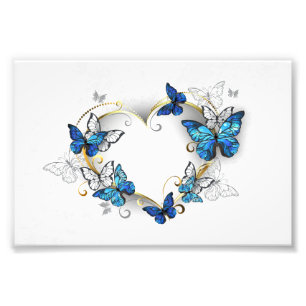 Jewelry Heart with Butterflies Morpho Photo Print