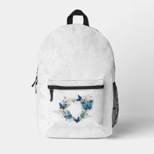 Jewelry Heart with Butterflies Morpho Printed Backpack