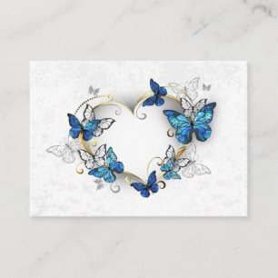 Jewelry Heart with Butterflies Morpho Referral Card