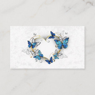 Jewelry Heart with Butterflies Morpho Referral Card