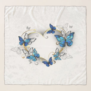 Jewelry Heart with Butterflies Morpho Scarf