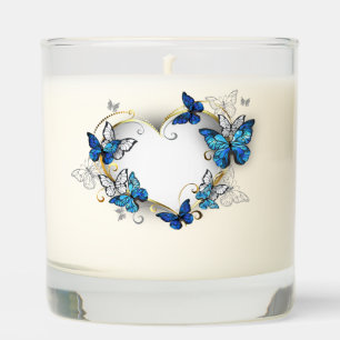 Jewelry Heart with Butterflies Morpho Scented Candle
