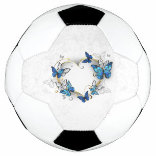 Jewelry Heart with Butterflies Morpho Soccer Ball