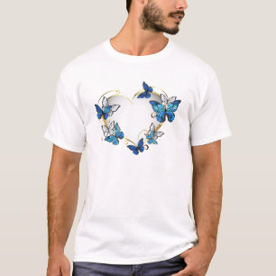 Jewelry Heart with Butterflies Morpho T-Shirt
