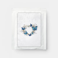 Jewelry Heart with Butterflies Morpho