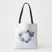 Jewelry Heart with Butterflies Morpho