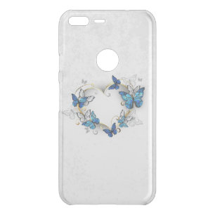 Jewelry Heart with Butterflies Morpho Uncommon Google Pixel XL Case
