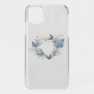 Jewelry Heart with Butterflies Morpho iPhone 11 Case