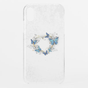 Jewelry Heart with Butterflies Morpho iPhone XR Case