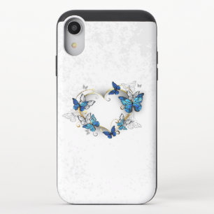 Jewelry Heart with Butterflies Morpho iPhone XR Slider Case