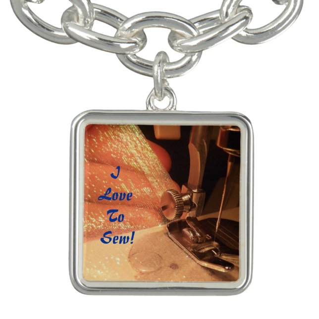Jewelry Hobby Series "Sewing" Charm Bracelet (Design)
