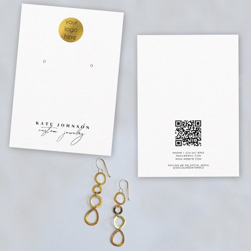 Jewelry Holder Earring Display Business Logo Business Card