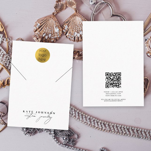 Jewelry Holder Necklace Display Business Logo Business Card (Jewelry Holder Necklace Display Business Logo Business Card)