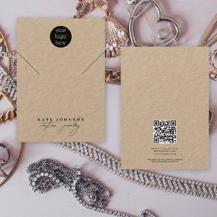 Jewelry Holder Necklace Display Business Logo  Card