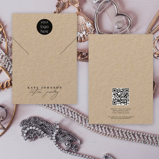 Jewelry Holder Necklace Display Business Logo  Card (Jewelry Holder Necklace Display Business Logo Business Card)