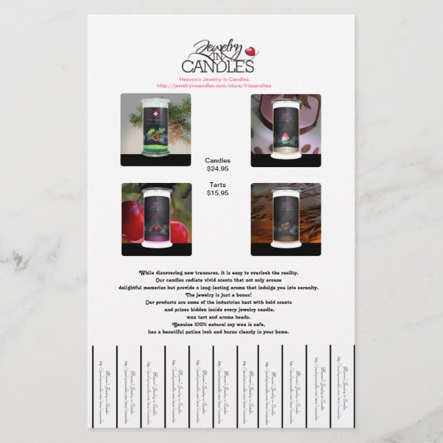 Jewelry in Candles Flyers (Front)