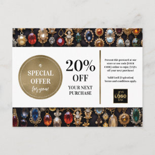 Jewelry Jeweler Coupon Discount Postcard