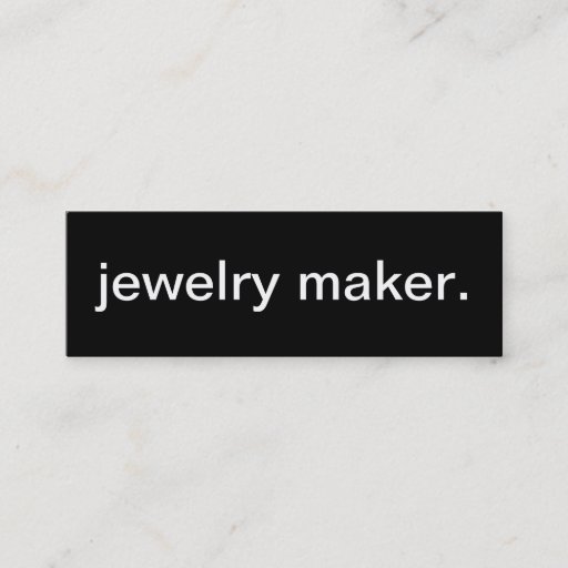 Customizable Jewelry Maker Business Card