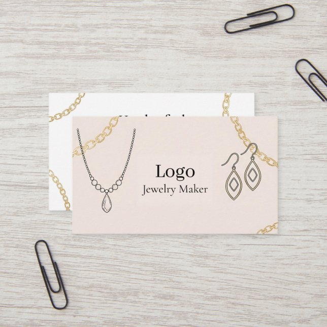 Jewelry Maker Business Card (Front/Back In Situ)