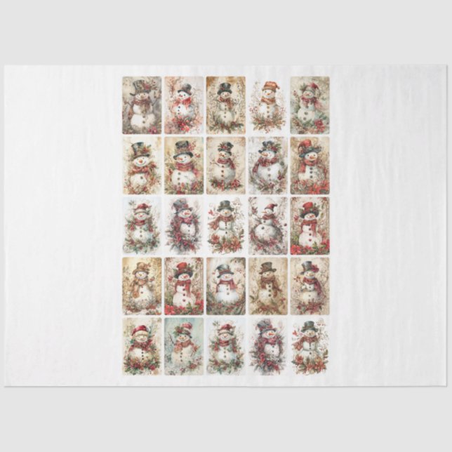 Jewelry Maker Snowman Tissue Paper (Front)