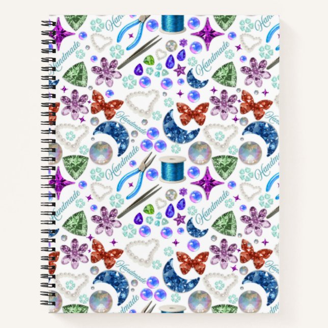 Jewelry Making & Beading Gift crafter Notebook (Front)