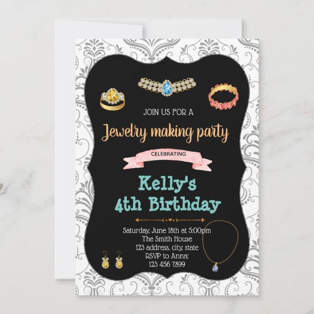 Jewelry making Invitation (Front)