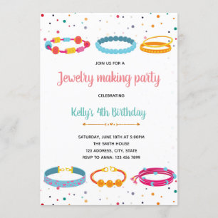 Jewelry making party invitation