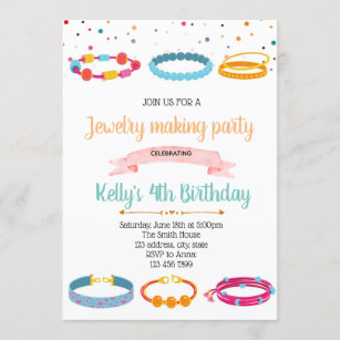 Jewelry making party invitation