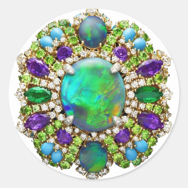 Jewelry Mandala Classic Round Sticker (Front)